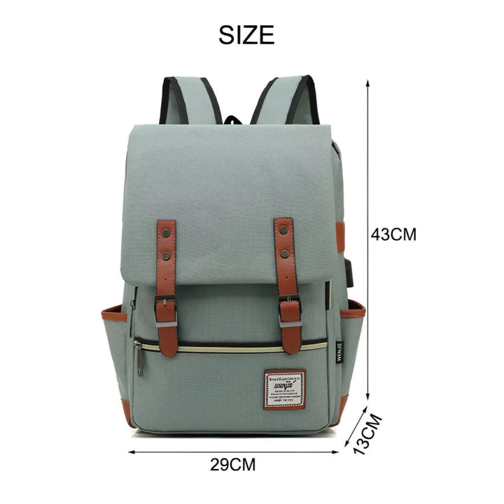 CarryQuest® - 16 Inch Laptop Rugzak - Schooltassen - 20 - 35 Liter - Unisex - Zwart/Bruin