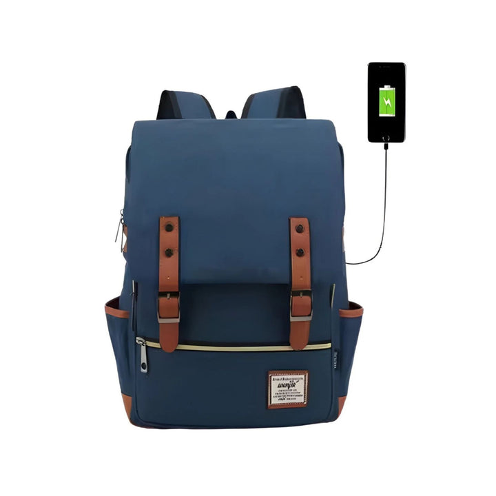 CarryQuest® - 16 Inch Laptop Rugzak - Schooltassen - Rugzakken - Donker Blauw