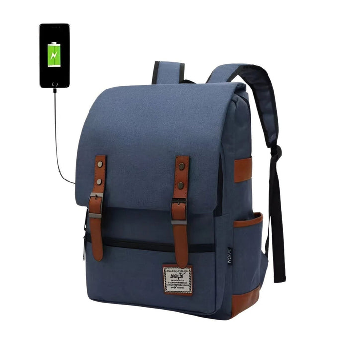 CarryQuest® - 16 Inch Laptop Rugzak - Schooltassen - Rugzakken - Donker Blauw