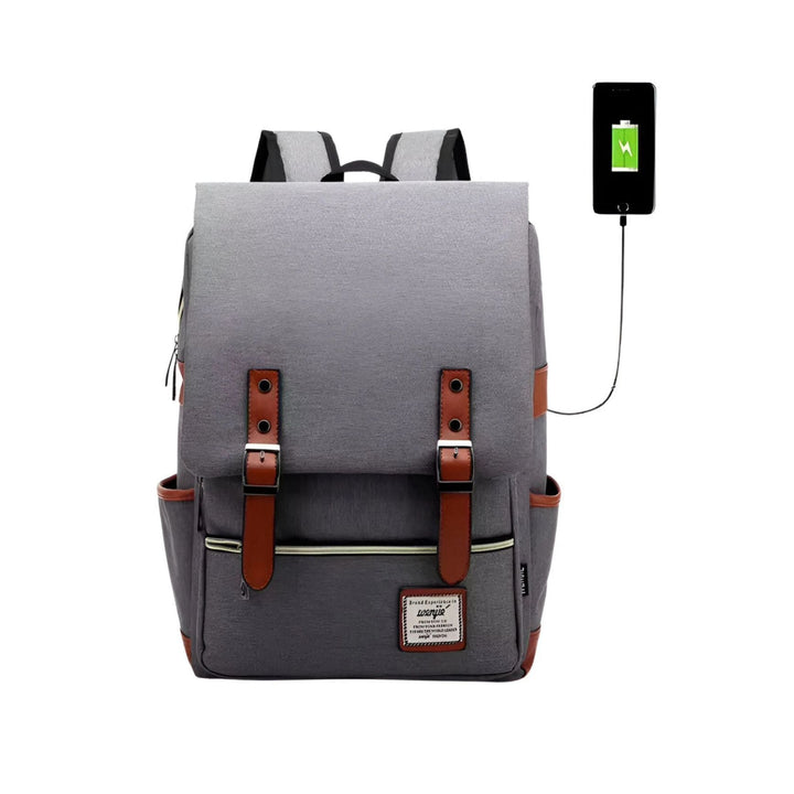 CarryQuest® - 16 Inch Laptop Rugzak - Schooltassen - Rugzakken - Grijs