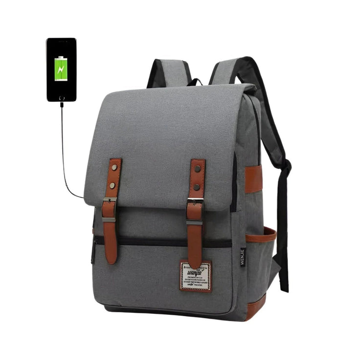 CarryQuest® - 16 Inch Laptop Rugzak - Schooltassen - Rugzakken - Grijs