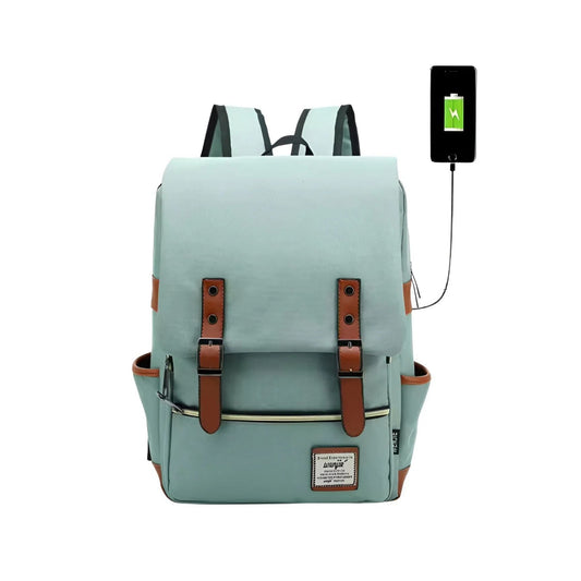 CarryQuest® - 16 Inch Laptop Rugzak - Schooltassen - Rugzakken - Licht Groen
