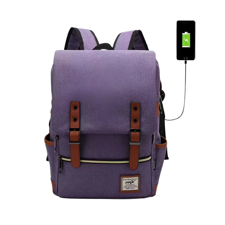 CarryQuest® - 16 Inch Laptop Rugzak - Schooltassen - Rugzakken - Paars