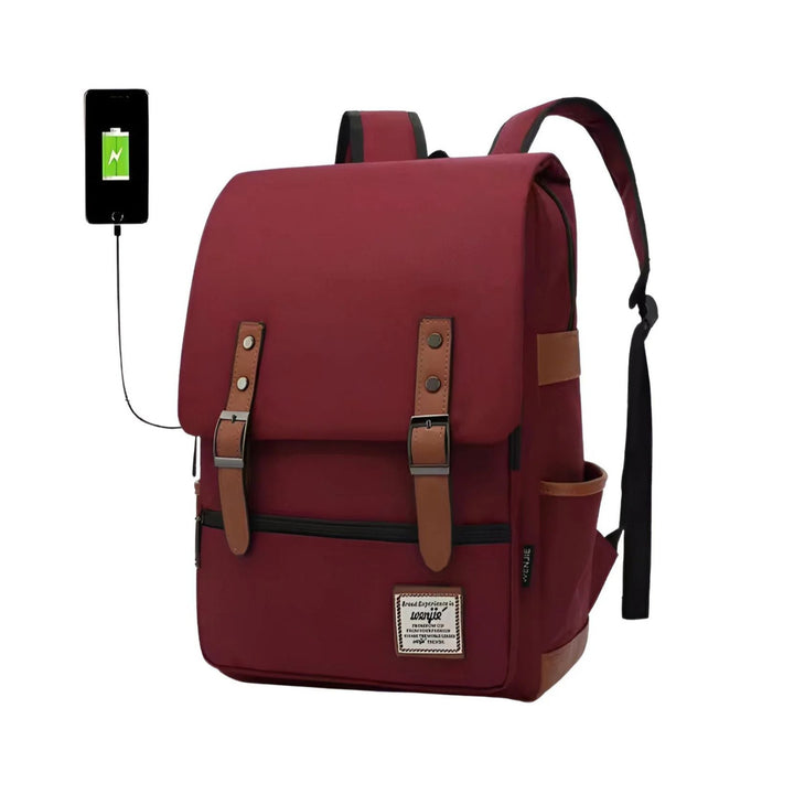 CarryQuest® - 16 Inch Laptop Rugzak - Schooltassen - Rugzakken - Rood