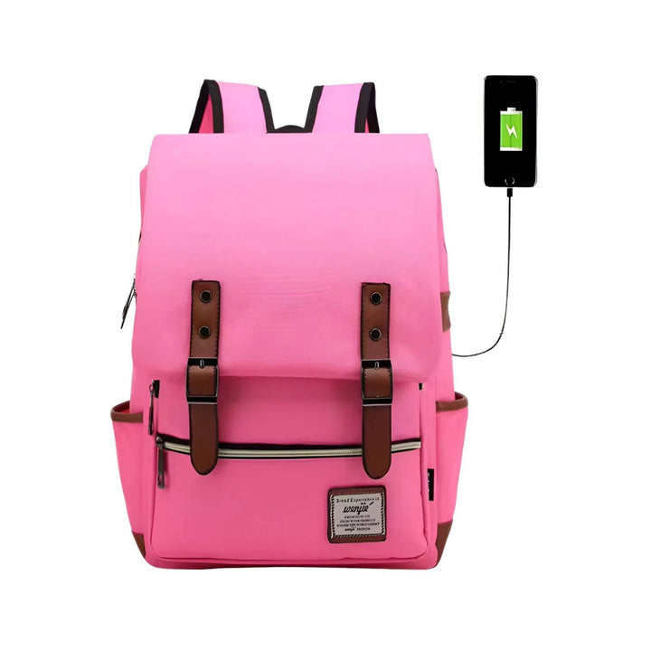 CarryQuest® - 16 Inch Laptop Rugzak - Schooltassen - Rugzakken - Roze