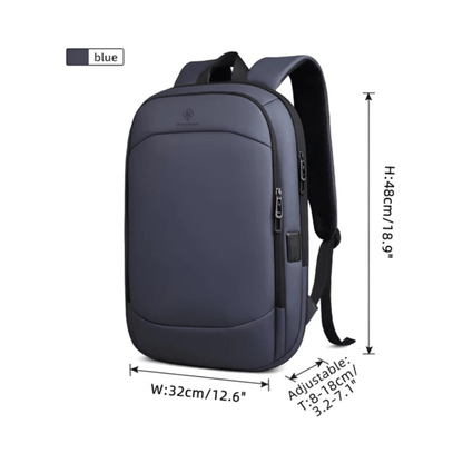 CarryQuest® - 17 Inch Laptop Rugzak - USB Poort + Waterdicht - Waterdichte Reistas - BlauwCarryQuestsimple