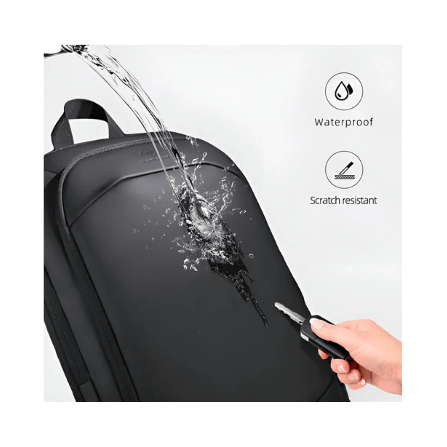 CarryQuest® - 17 Inch Laptop Rugzak - USB Poort + Waterdicht - Waterdichte Reistas - ZwartCarryQuestsimple