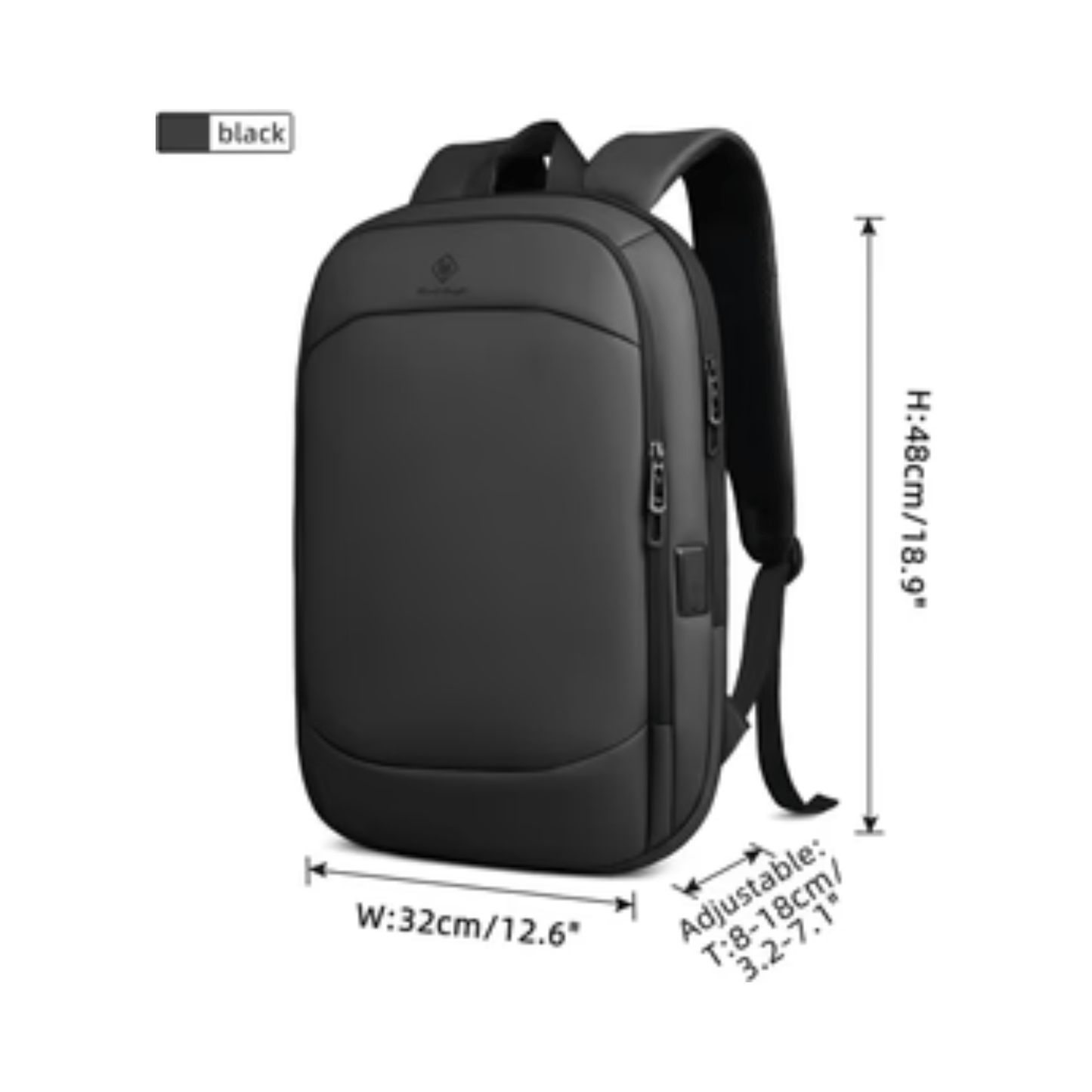 CarryQuest® - 17 Inch Laptop Rugzak - USB Poort + Waterdicht - Waterdichte Reistas - ZwartCarryQuestsimple