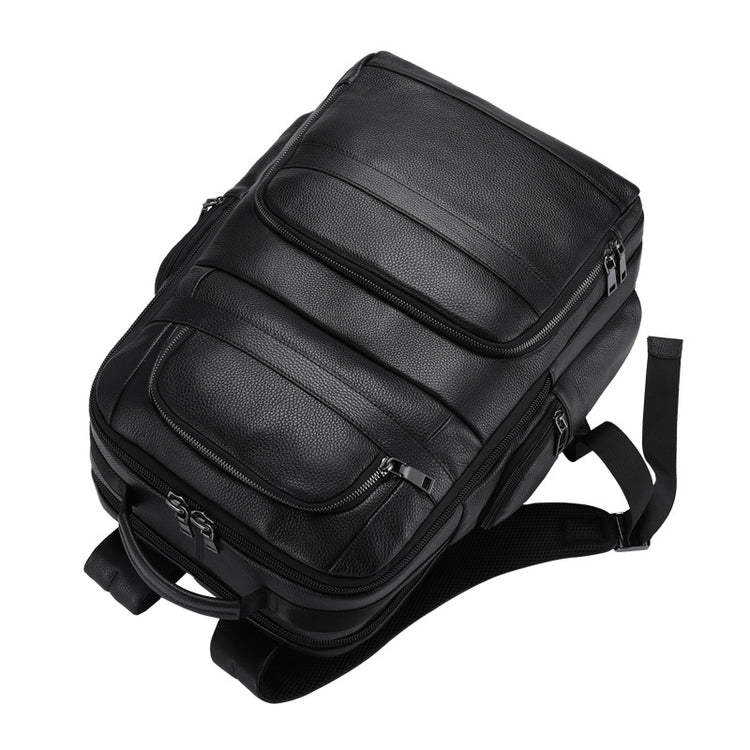 CarryQuest® 20 - 35L Echt Lederen Reisrugzak – Ruim – Laptopvak – Waterdicht – Perfect voor Zakelijke ReizenCarryQuest