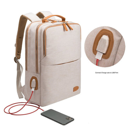 CarryQuest® 20 Liter Waterdichte Rugzak – Laptopvak – Stijlvol & Lichtgewicht – Beige/Zwart/Grijs/Roze/Meerblauw/KameelCarryQuest