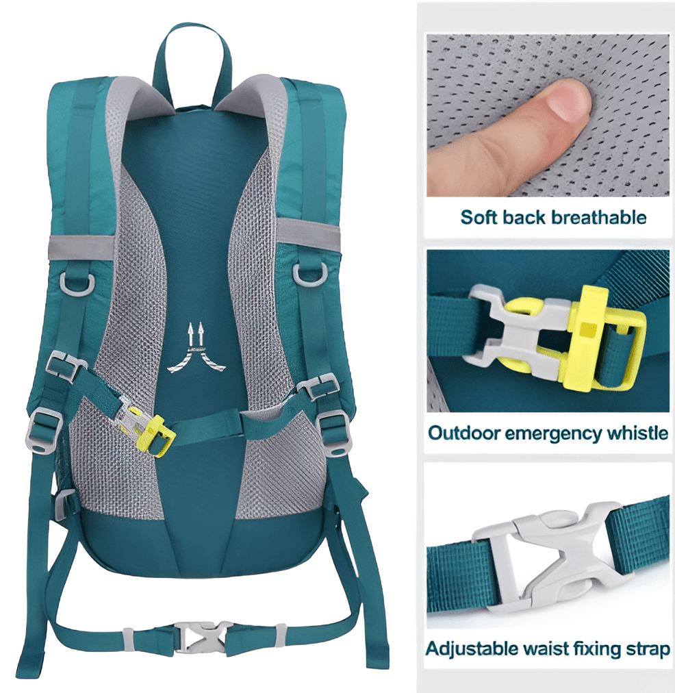 CarryQuest® - 20L Opvouwbare Rugzak - Ultralicht - Waterafstotend - 45x30x15cm - 5 kleurenCarryQuest