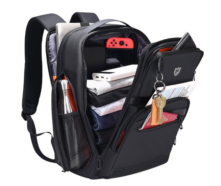 CarryQuest® 30L Waterdichte Rugzak – 46x32x24 cm – USB Oplaadpoort – Lichtgewicht – Perfect voor Reizen en Dagelijks GebruikCarryQuest®simpleNiet Klaar