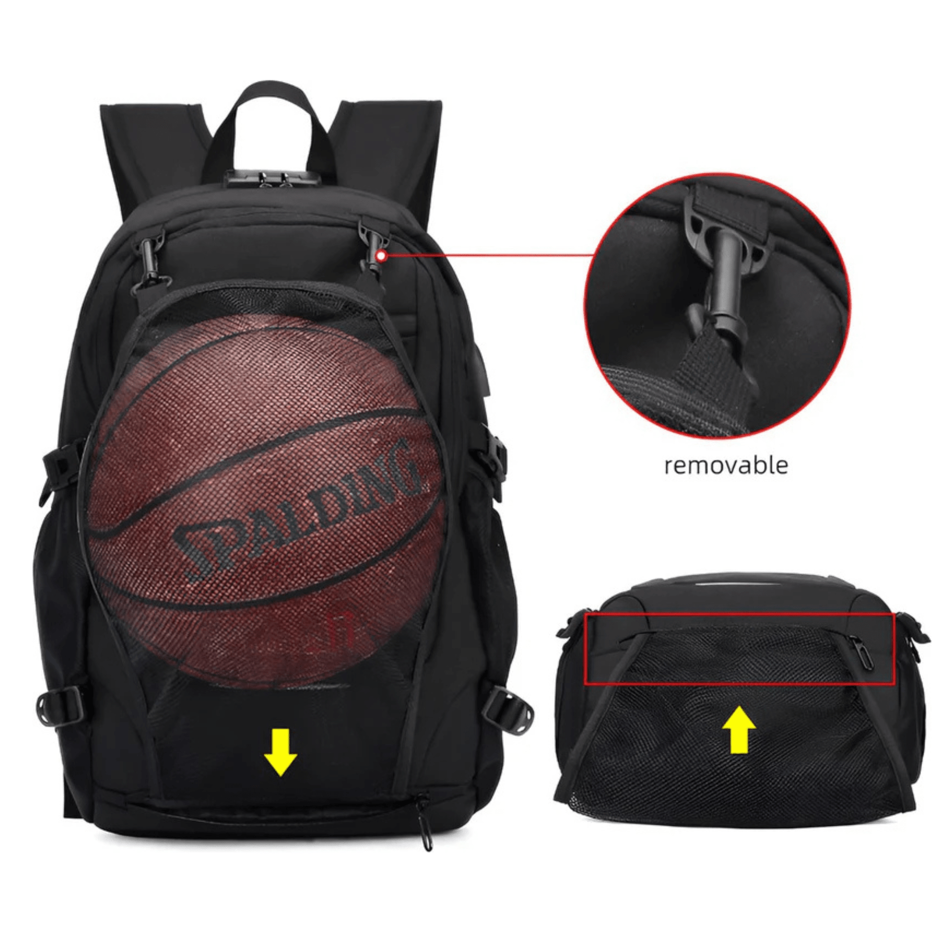 CarryQuest® - 32L Capaciteit - Laptopvak 12 - 15,6 inch - USB - Oplaadpoort - ZwartCarryQuestsimple