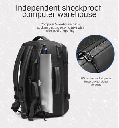 CarryQuest® 36 - 55L Waterdichte Backpack – Lichtgewicht & Comfortabel – Ideaal voor Reizen & OutdoorCarryQuest®simpleNiet Klaar