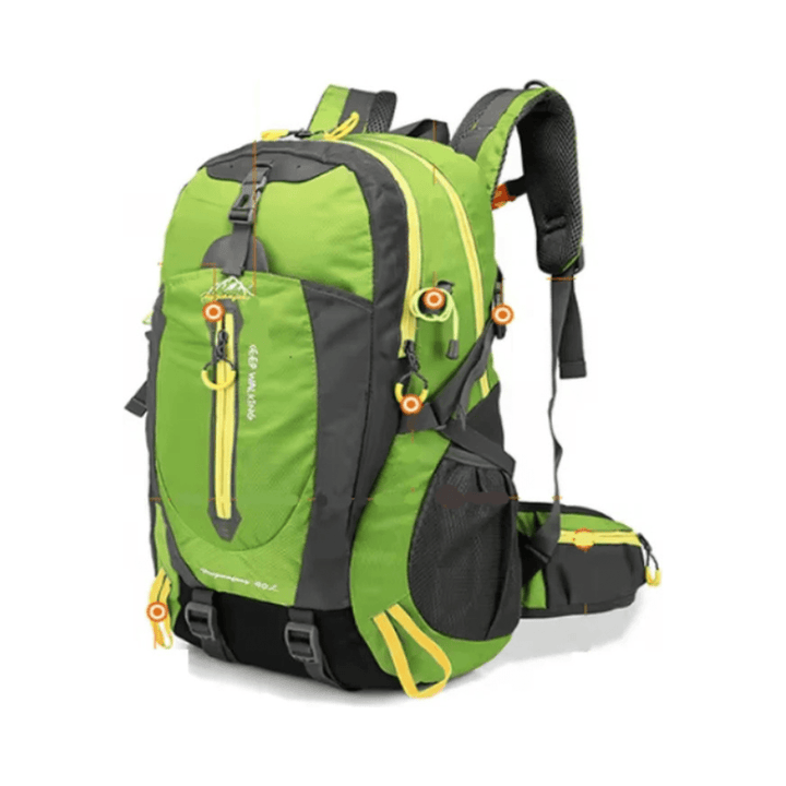 CarryQuest® - 40L - Rugzakken - Waterafstotend - Wandelen - Reizen - Nylon - 40 Liter - Groen