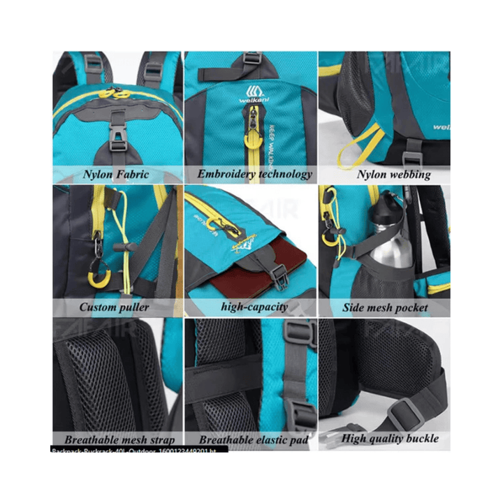 CarryQuest® - 40L - Rugzakken - Waterafstotend - Wandelen - Reizen - Nylon - 40 Liter - Groen