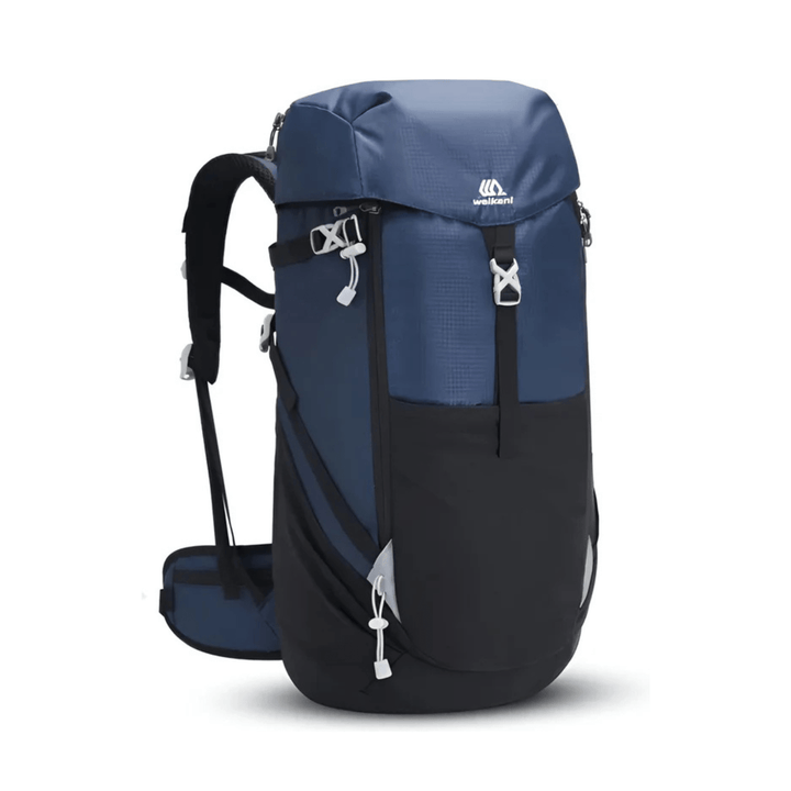 CarryQuest® - 50L Bergrugzak Waterdichte Schoudertas - 50 Liter Capaciteit - Voor Kamperen en Wandelen - Donker Blauw