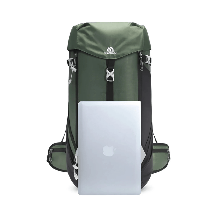 CarryQuest® - 50L Bergrugzak Waterdichte Schoudertas - 50 Liter Capaciteit - Voor Kamperen en Wandelen - Groen