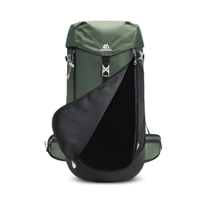 CarryQuest® - 50L Bergrugzak Waterdichte Schoudertas - 50 Liter Capaciteit - Voor Kamperen en Wandelen - Zwart