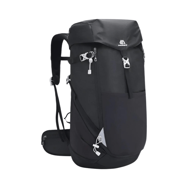 CarryQuest® - 50L Bergrugzak Waterdichte Schoudertas - 50 Liter Capaciteit - Voor Kamperen en Wandelen - Zwart