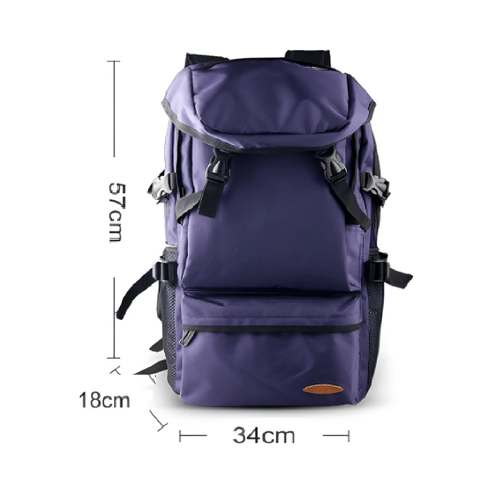 CarryQuest® - 50L Wandelen Reisrugzak - Waterdicht - Lichtgewicht - Laptop 15,6" - Wandelrugzak - Paars