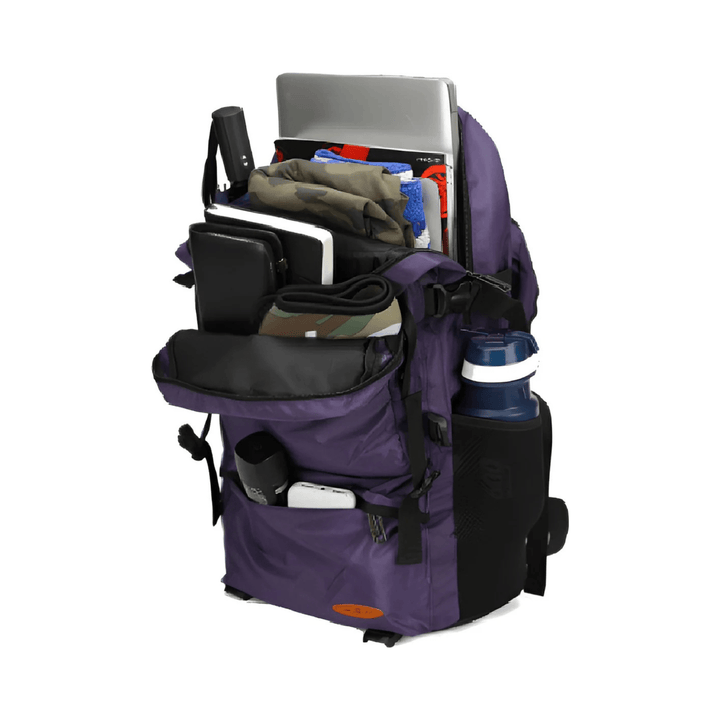 CarryQuest® - 50L Wandelen Reisrugzak - Waterdicht - Lichtgewicht - Laptop 15,6" - Wandelrugzak - Paars