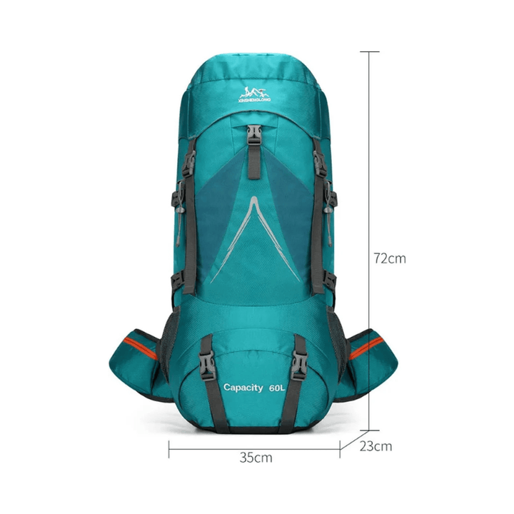 CarryQuest® - 60L - Hiking Rugzak - Rugzak - Waterdicht - Duurzaam - Nylon - Wandelen - Zwart