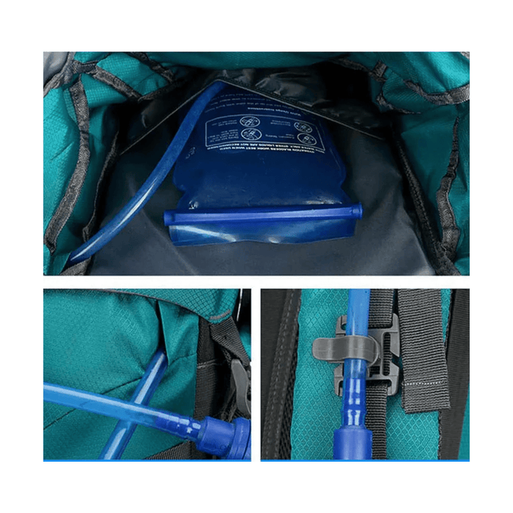 CarryQuest® - 60L - Hiking Rugzak - Rugzak - Waterdicht - Duurzaam - Nylon - Wandelen - Zwart