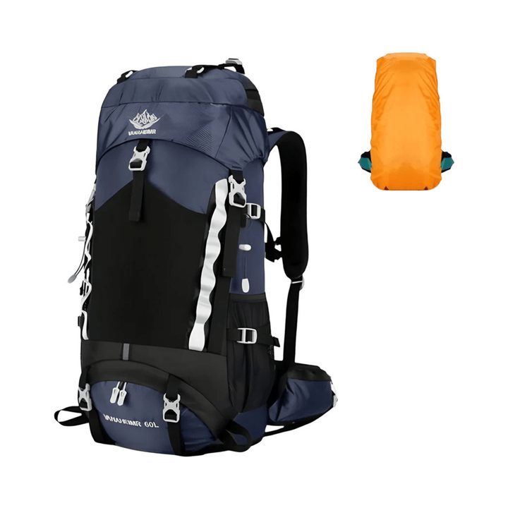 CarryQuest® - 60L - Rugzak - Waterdichte Rugzak - Rugzakken - Wandelen - Duurzaam - Nylon - Doker blauw