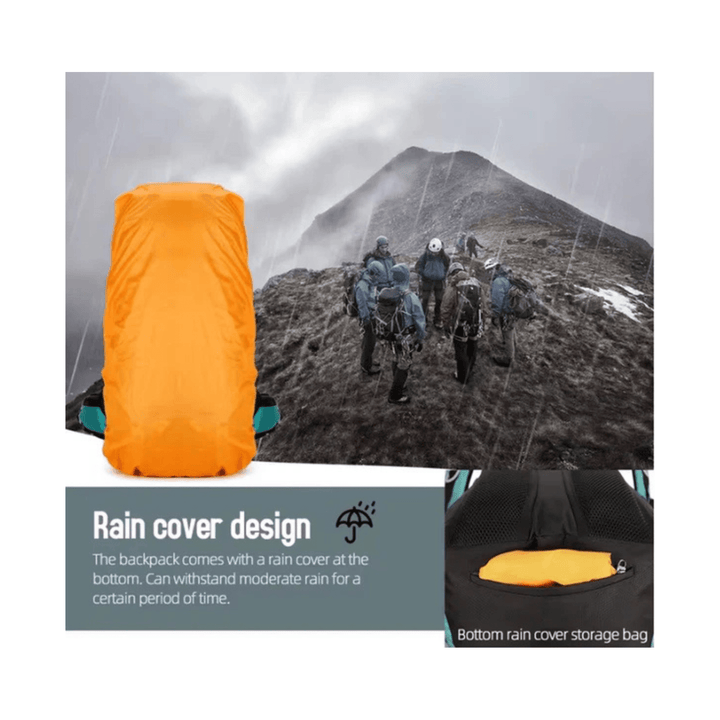 CarryQuest® - 60L - Rugzak - Waterdichte Rugzak - Rugzakken - Wandelen - Duurzaam - Nylon - Zwart