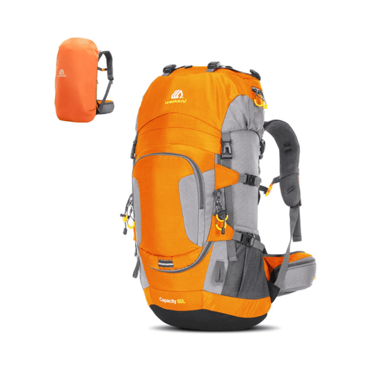CarryQuest® - 60L - Wandelrugzak - Rugzak - Wandelen - Waterbestendig - Duurzaam - Polyester - OranjeCarryQuestsimple