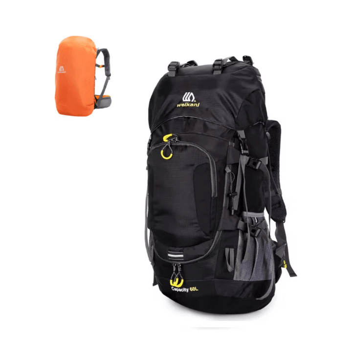 CarryQuest® - 60L - Wandelrugzak - Rugzak - Wandelen - Waterbestendig - Duurzaam - Polyester - Zwart