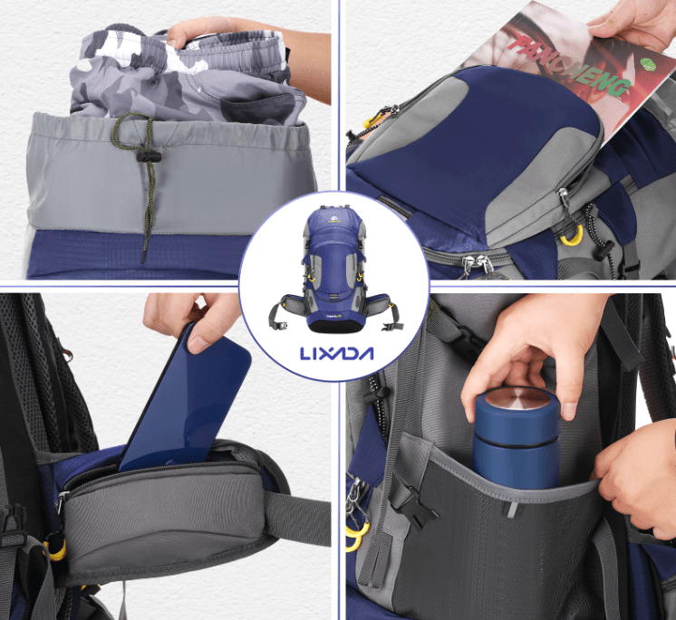 CarryQuest® - 60L Wandelrugzak - Waterbestendig - 3 Kleuren - CarryQuest