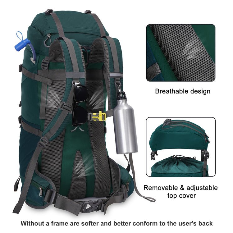 CarryQuest® 60L Waterdichte Bergbeklimming Rugzak – Lichtgewicht en Ruim – Perfect voor AvonturiersCarryQuest®Wandel RugzakNiet Klaar