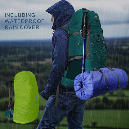 CarryQuest® 60L Waterdichte Bergbeklimming Rugzak – Lichtgewicht en Ruim – Perfect voor AvonturiersCarryQuest®Wandel RugzakNiet Klaar
