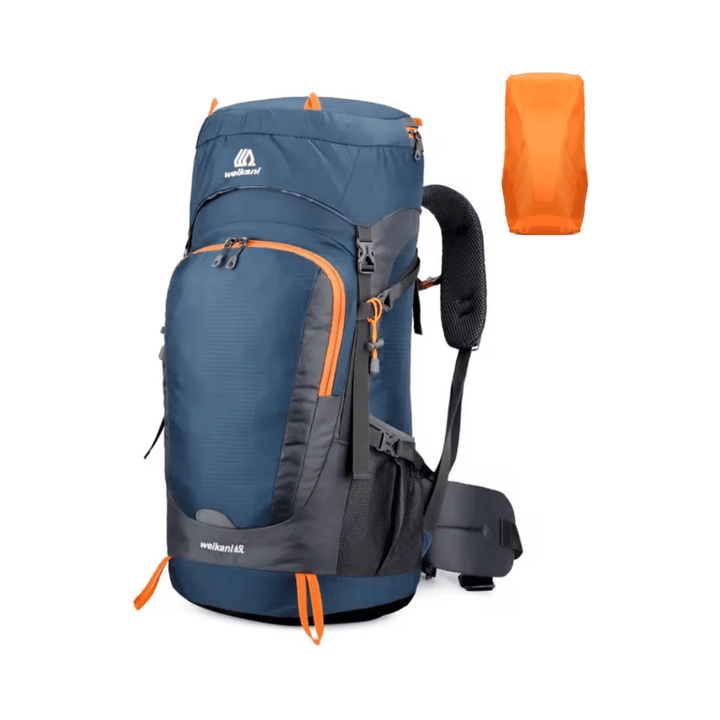 CarryQuest® - 65L - Rugzak - Outdoor - Wandelen - Waterbestendig - Duurzaam - Donker Blauw