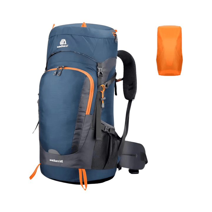 CarryQuest® - 65L - Rugzak - Outdoor - Wandelen - Waterbestendig - Duurzaam - Donker Blauw