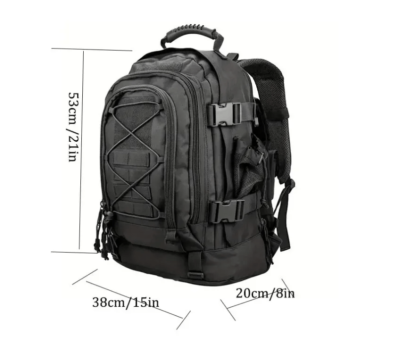 CarryQuest® - 65L Tactical Military Rugzak - Lichtgewicht Nylon - Verstelbare Borstgordel - CarryQuest