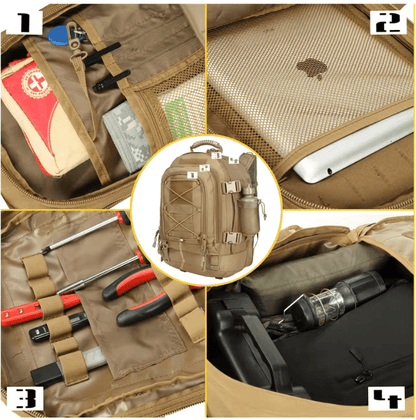 CarryQuest® - 65L Tactical Military Rugzak - Lichtgewicht Nylon - Verstelbare Borstgordel - CarryQuest