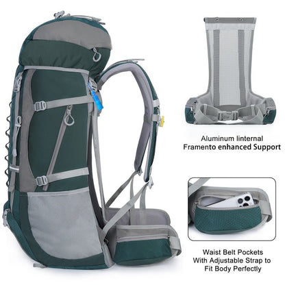CarryQuest® 70L Waterdichte Bergbeklimming Rugzak – Lichtgewicht en Ruim – Perfect voor Avontuurlijke ReizenCarryQuest®Wandel RugzakNiet Klaar