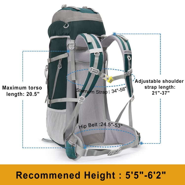 CarryQuest® 70L Waterdichte Bergbeklimming Rugzak – Lichtgewicht en Ruim – Perfect voor Avontuurlijke ReizenCarryQuest®Wandel RugzakNiet Klaar