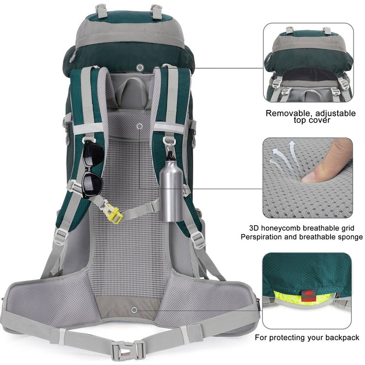 CarryQuest® 70L Waterdichte Bergbeklimming Rugzak – Lichtgewicht en Ruim – Perfect voor Avontuurlijke ReizenCarryQuest®Wandel RugzakNiet Klaar