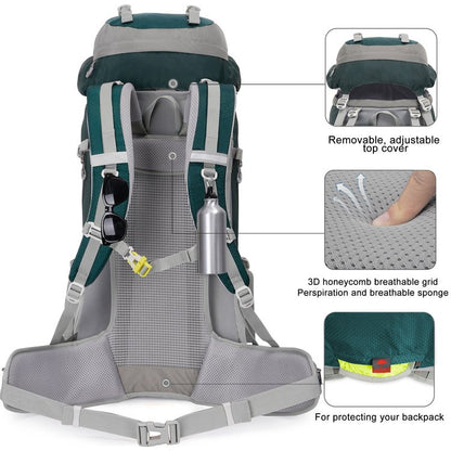 CarryQuest® 70L Waterdichte Bergbeklimming Rugzak – Lichtgewicht en Ruim – Perfect voor Avontuurlijke ReizenCarryQuest®Wandel RugzakNiet Klaar
