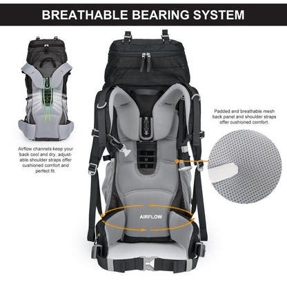 CarryQuest® 70L Waterdichte Hiking Rugzak – Lichtgewicht – 76x33x26 cm – Perfect voor Outdoor AvonturenCarryQuest®Wandel RugzakNiet Klaar