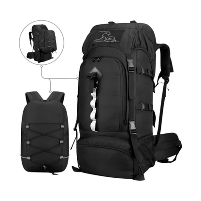 CarryQuest® – 70L/100L - 2in1 – Hiking Backpack – Kampeer Backpacks – Outdoor Wandel Rugzak – Grote XL – ZwartCarryQuestsimple
