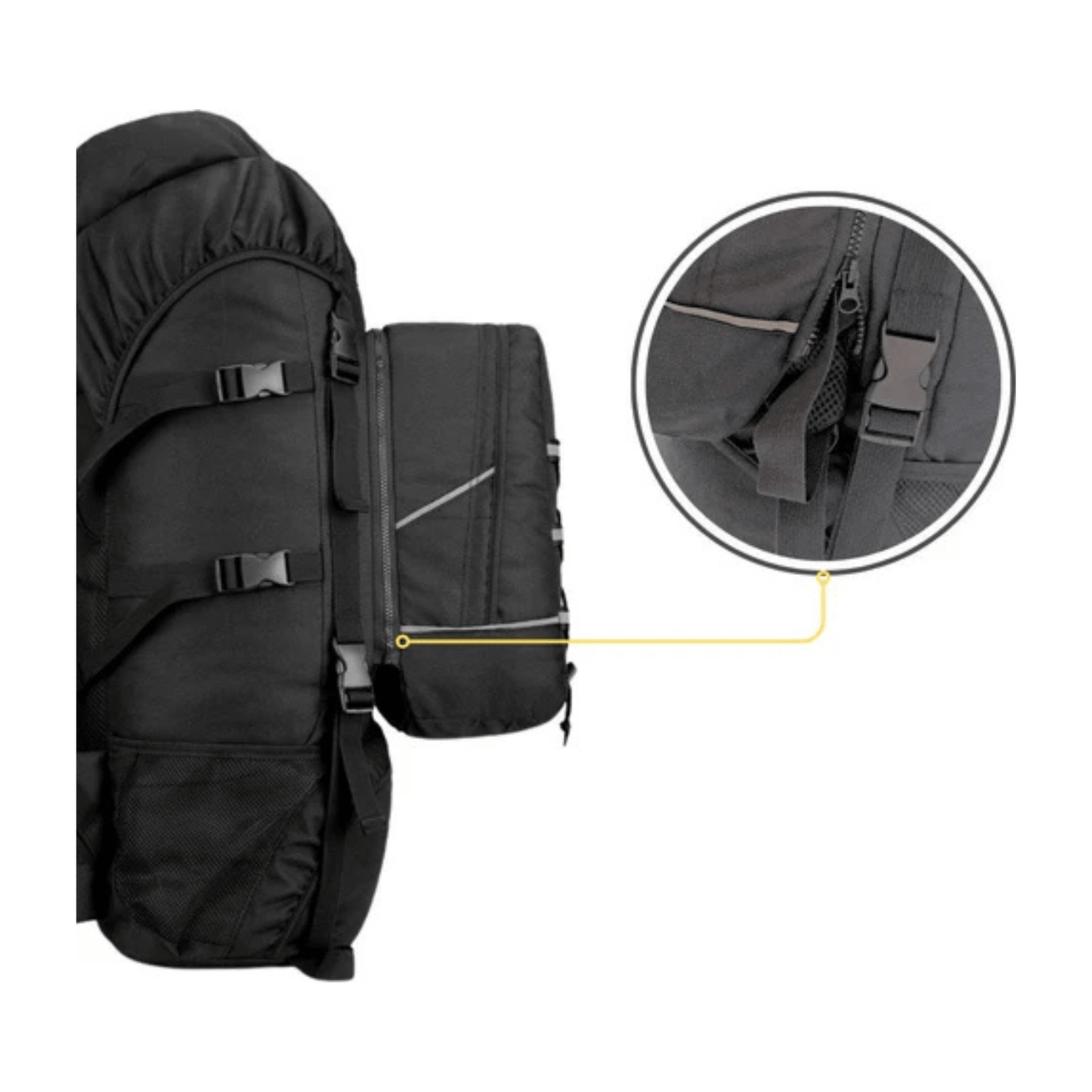 CarryQuest® – 70L/100L - 2in1 – Hiking Backpack – Kampeer Backpacks – Outdoor Wandel Rugzak – Grote XL – ZwartCarryQuestsimple
