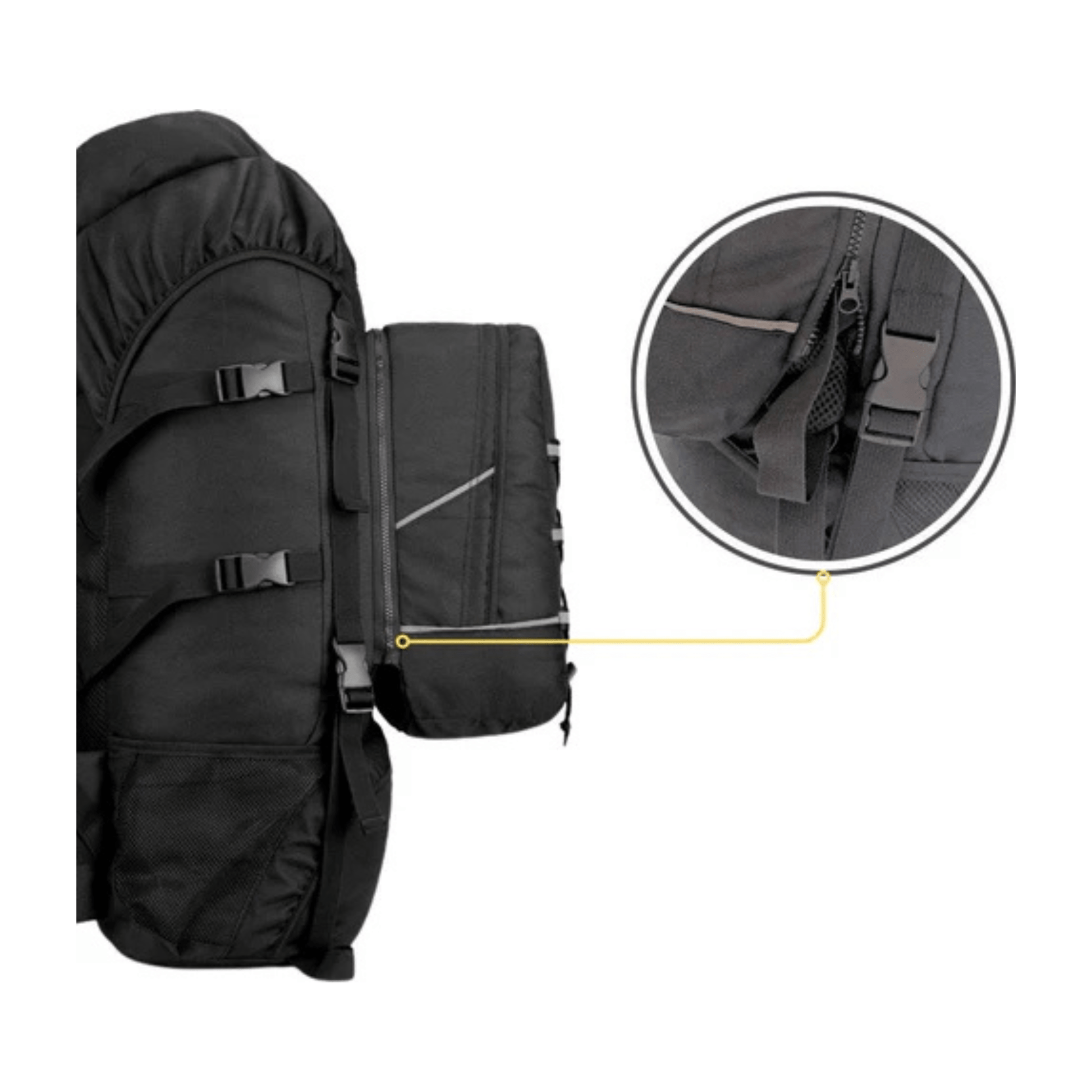 CarryQuest® – 70L/100L - 2in1 – Hiking Backpack – Kampeer Backpacks – Outdoor Wandel Rugzak – Grote XL – ZwartCarryQuestsimple