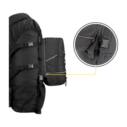 CarryQuest® – 70L/100L - 2in1 – Hiking Backpack – Kampeer Backpacks – Outdoor Wandel Rugzak – Grote XL – ZwartCarryQuestsimple