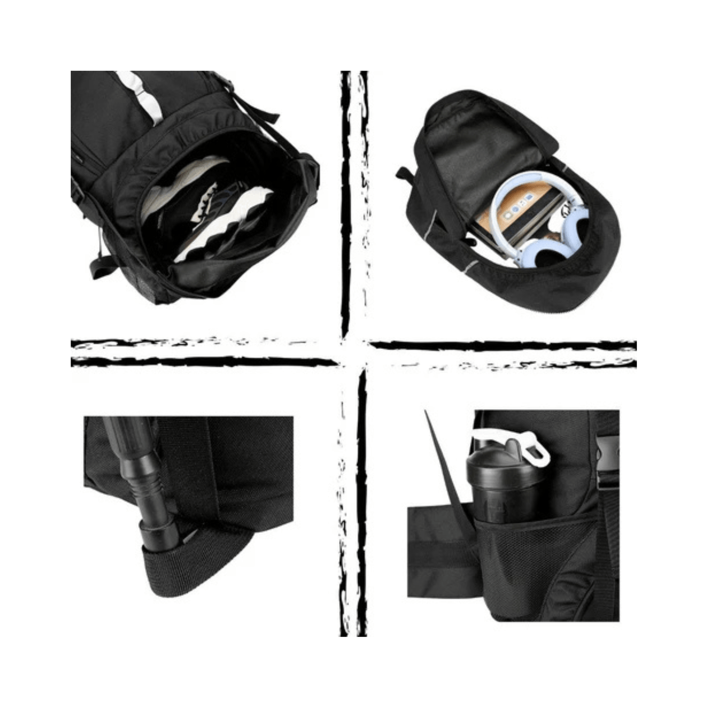 CarryQuest® – 70L/100L - 2in1 – Hiking Backpack – Kampeer Backpacks – Outdoor Wandel Rugzak – Grote XL – ZwartCarryQuestsimple