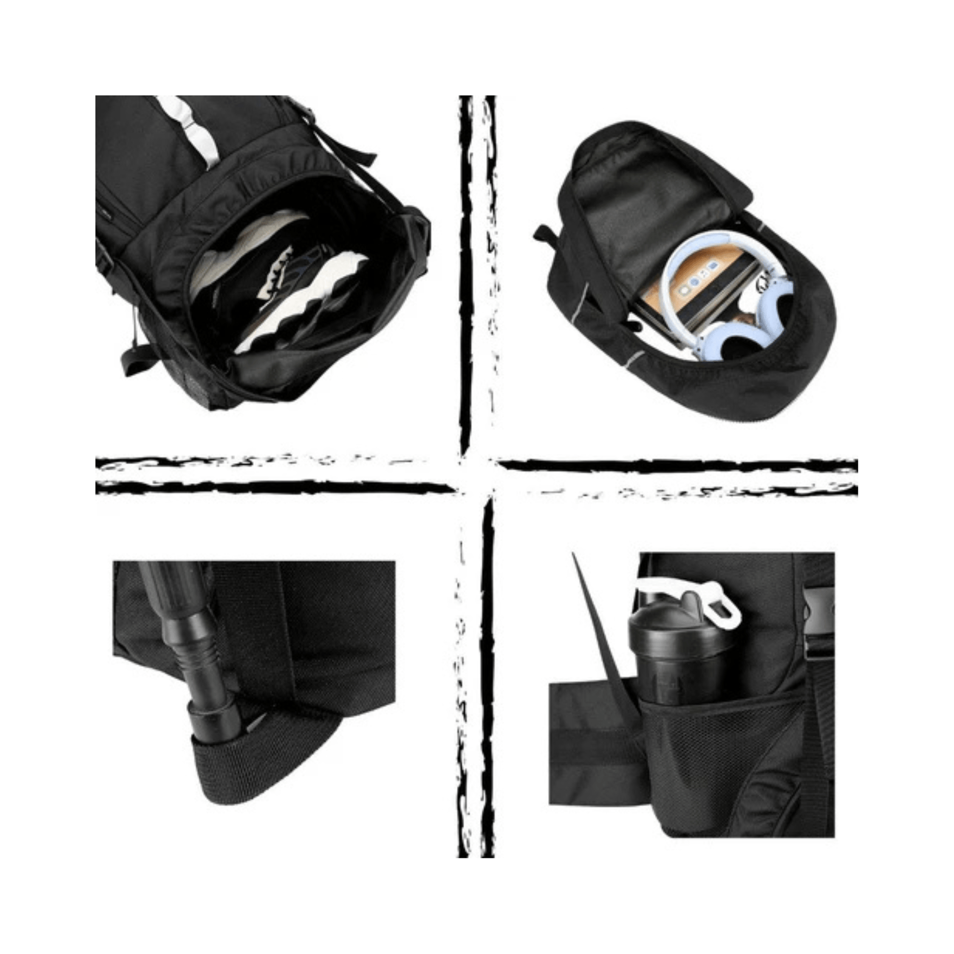 CarryQuest® – 70L/100L - 2in1 – Hiking Backpack – Kampeer Backpacks – Outdoor Wandel Rugzak – Grote XL – ZwartCarryQuestsimple